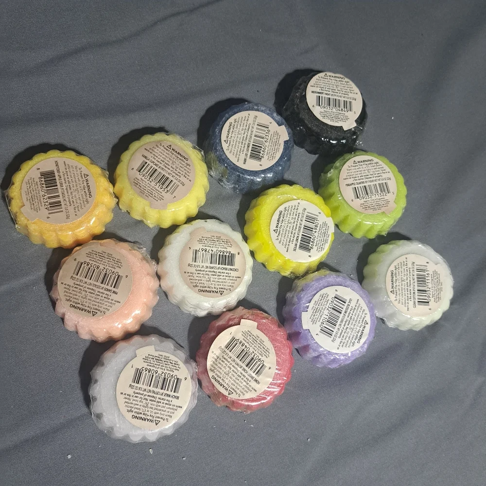 Yankee Candle Lot Of 12 Wax Tart Melts New Sealed - Vanilla Coconut Beach‎ Etc